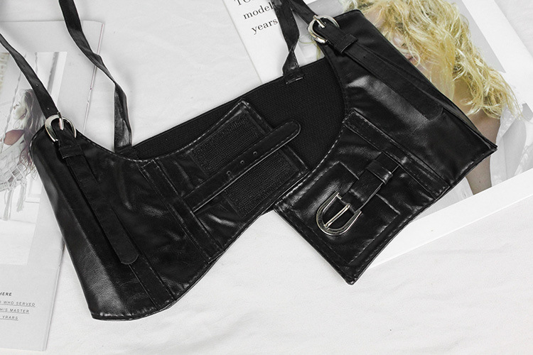 Cinghie esterne per temperamento moda europea e americana Cintura ultra larga Gilet da donna Cintura elastica stile cinturino elastico_voghion.com