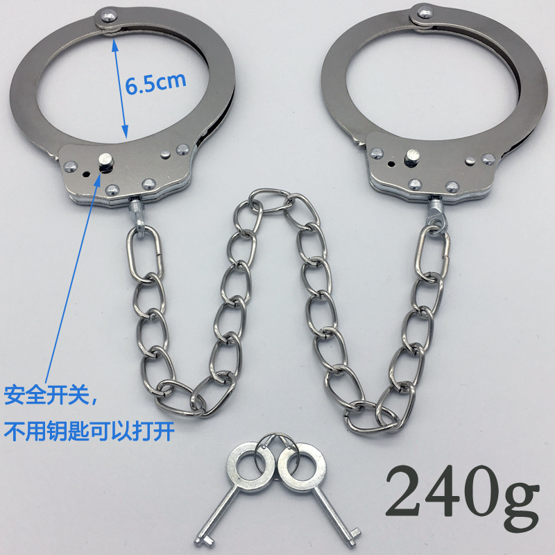 Esposas de juguete espeso esposas de plata esposas de acero inoxidable esposas de acero inoxidable esposas de acero inoxidable esposas