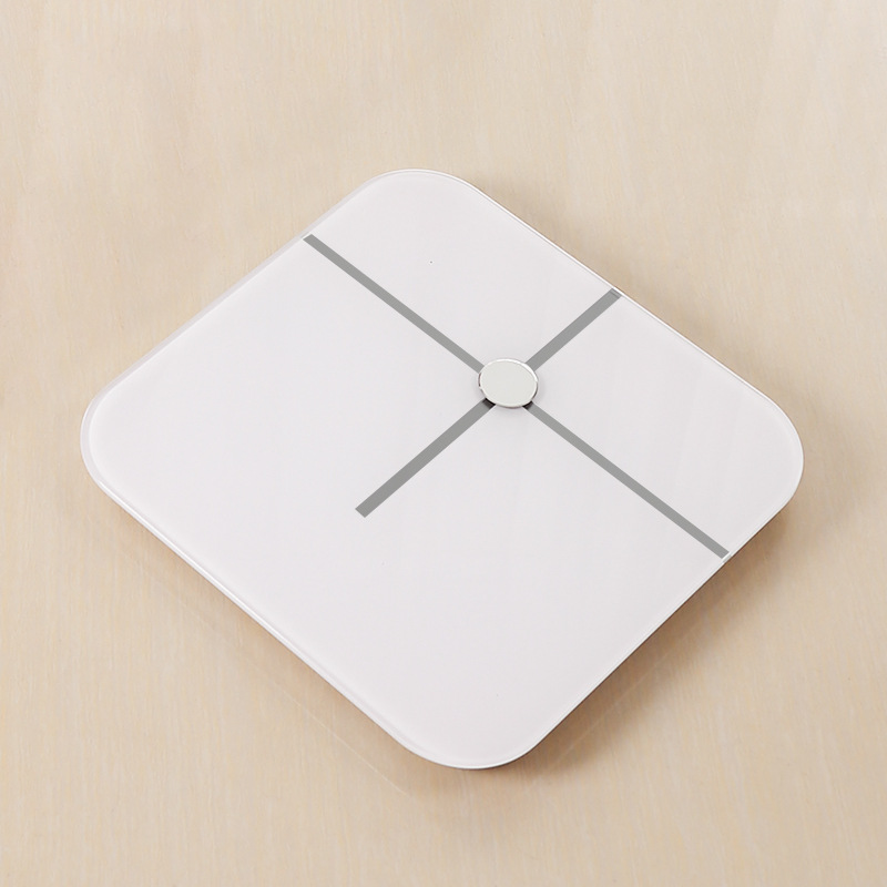 Household LED Hidden Screen Electronic Smart Body Fat Scale with Ultra-White Glass Human APP Weighing Scale Cross-Border Factory