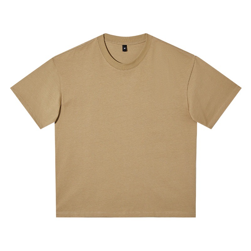 Camiseta blanca de manga corta de algodón puro para hombre, talla europea y americana extragrande de 280 g, personalizada, moderna y fresca para el verano. image 1