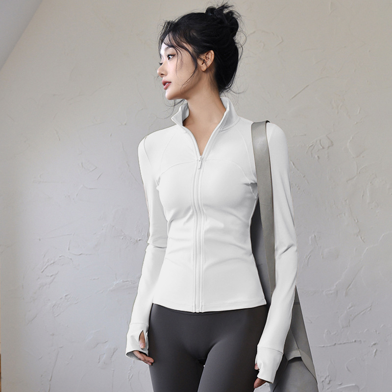 Lulu Jacket Professional Quick-Drying Training Top Fitness Wear Long-Sleeved Women's Sports Outdoor Running Wear Yoga Wear Set