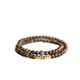 New Chinese Style Natural Sandalwood Bracelet Women's Transporter Bracelet Double Circle Stacked Wear Niche Emotional Stability Buddha Beads Play