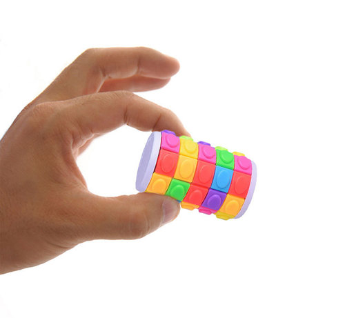 Amazon best-selling 3D rotating cylindrical magic cube children's intelligence sliding tower stress relief magic cube gift toy