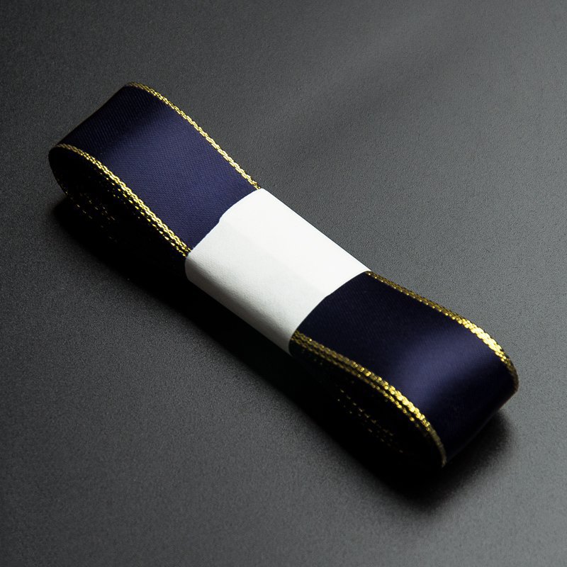 En stock venta al por mayor 2,2 borde dorado cinta regalo de cumpleaños pastel embalaje cinta arco flor regalo