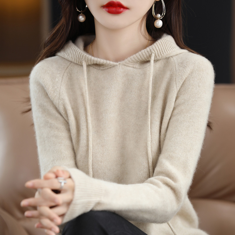 2025秋冬新款连帽卫衣针织衫女装宽松套头毛衣外套服饰打底上衣女|undefined