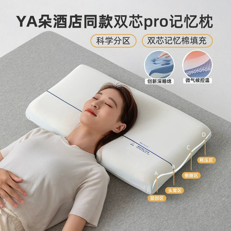 Hotel-Style Memory Foam Deep Sleep Pillow Pro Neck Support Pillow Side Sleeping Pillow Neck Protection Sleep Aid Pillow Core