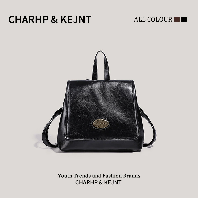 Retro backpack, handheld capacious shoulder bag, South Korea