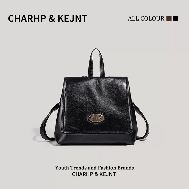 Retro backpack, handheld capacious shoulder bag, South Korea