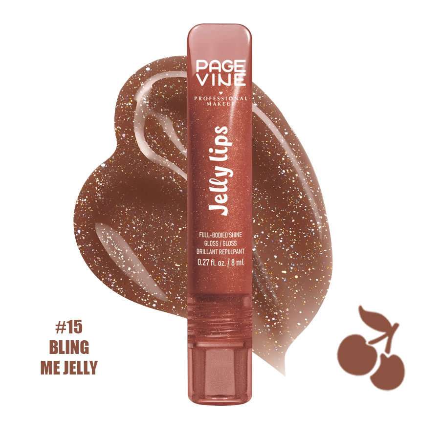 Cross-border PAGE VINE Lip Oil Fruit Lip Oil Hydrating Nutrient Lipstick Lock Water Brilliant Lip Esmalte