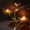 Selected cross -border Nordic INS wind iron art Candlestick lotus leaf gift candlestick creative home decoration