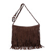 Matte retro woven bag strap with tassels one shoulder, 2022 collection, European style, simple and elegant design