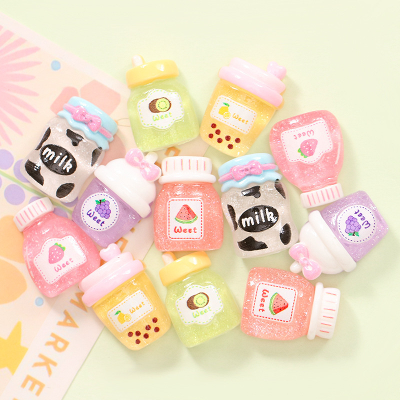 Cute Ice-Clear Shimmering Milk Juice Bottle DIY Cream Glue Refrigerator Magnet Shoe Buckle Keychain Resin Jewelry Accessories Cute Ice-Clear Shimmering Milk Juice Bottle DIY Cream Glue Refrigerator Magnet Shoe Buckle Keychain Resin Jewelry Accessories