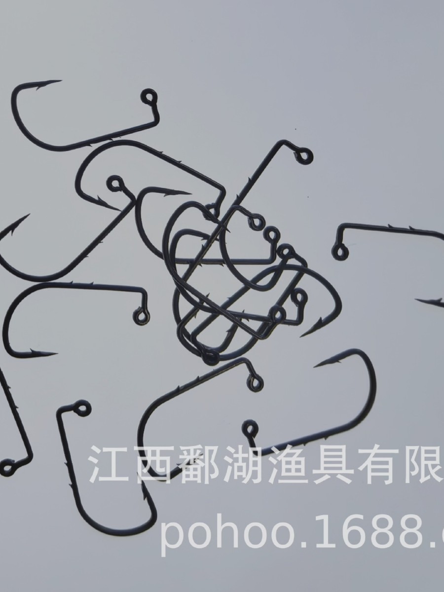 gancho de cabeza de la raíz, gancho desnudo, gancho de lanceta de doble espalda, gancho anti-desprendimiento, bacalao, bacalao, pohu