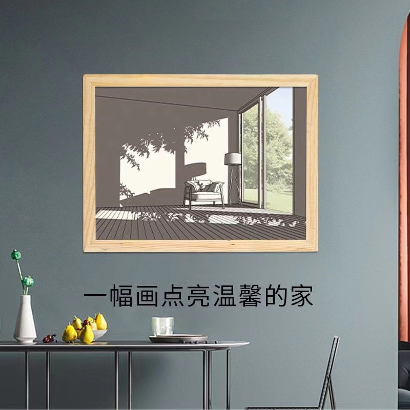 同款INS風diy燈光畫相框韓國創意床頭燈光影裝飾畫發光畫禮物