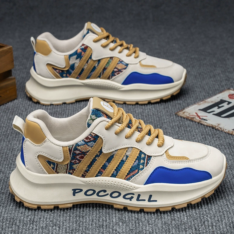 Мужская спортивная одиночная обувь новая дикая беговая повседневная дышащая спортивная обувь молодежная мягкая подошва нескользящая папочка приливная обувь