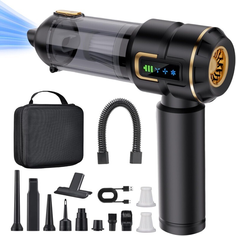 Car Vacuum Cleaner Brushless Motor Lcd Display Power Vacuum Cleaner Handheld Suction and Blowing Integrated Blower Cross-Border Car Vacuum Cleaner Brushless Motor Lcd Display Power Vacuum Cleaner Handheld Suction and Blowing Integrated Blower Cross-Border