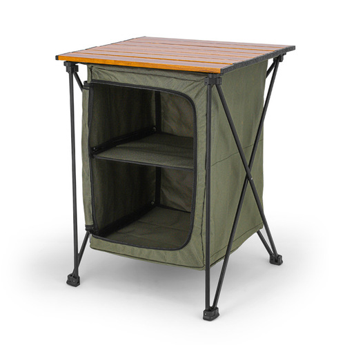 Hike Mount outdoor camping folding storage storage cabinet camping portable multi-functional aluminum alloy dual-purpose table cabinet