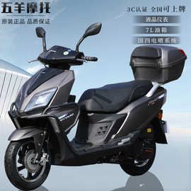 全新五羊 踏板车燃油摩托车110CC国四电喷可上牌正品踏板摩托车新