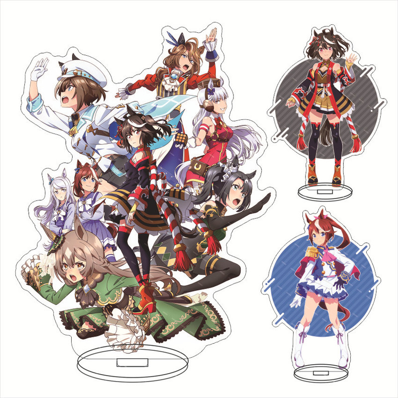 Horse racing lady Pretty Derby Season 3 big Standing brand north xuanju light Diamond acrylic ornaments