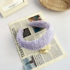 Demi-season plush sponge headband, retro hair accessory to go out, South Korea, simple and elegant design