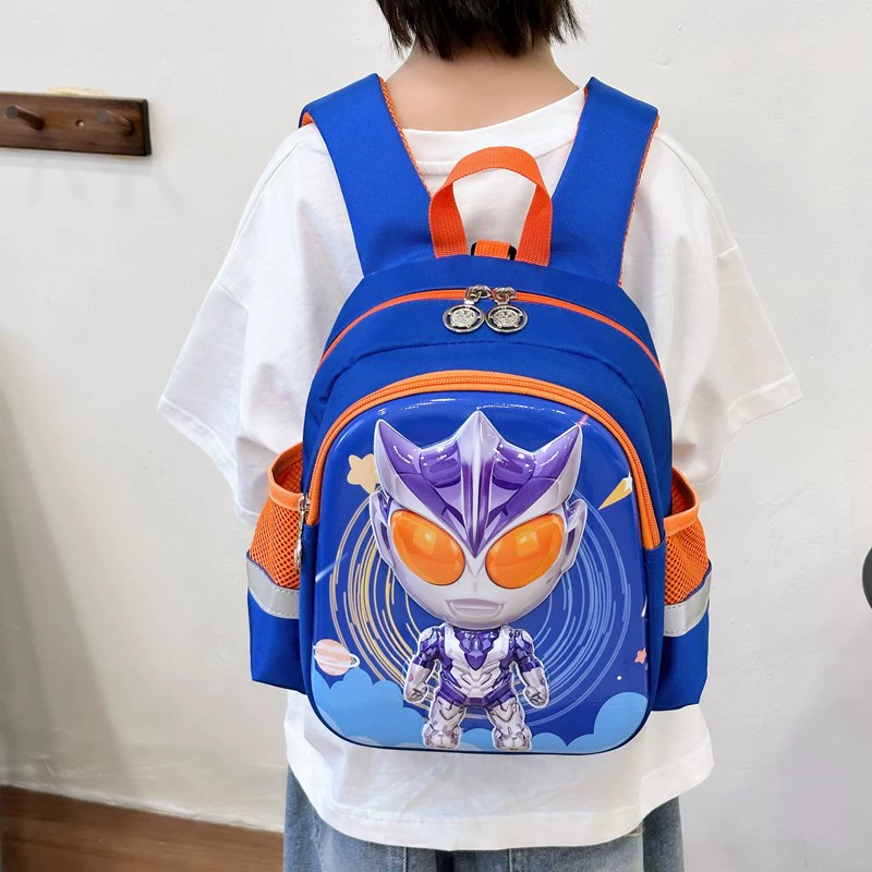 Cute school bag, protective children's cartoon backpack for kindergarten lightweight, 3D, anti-lost