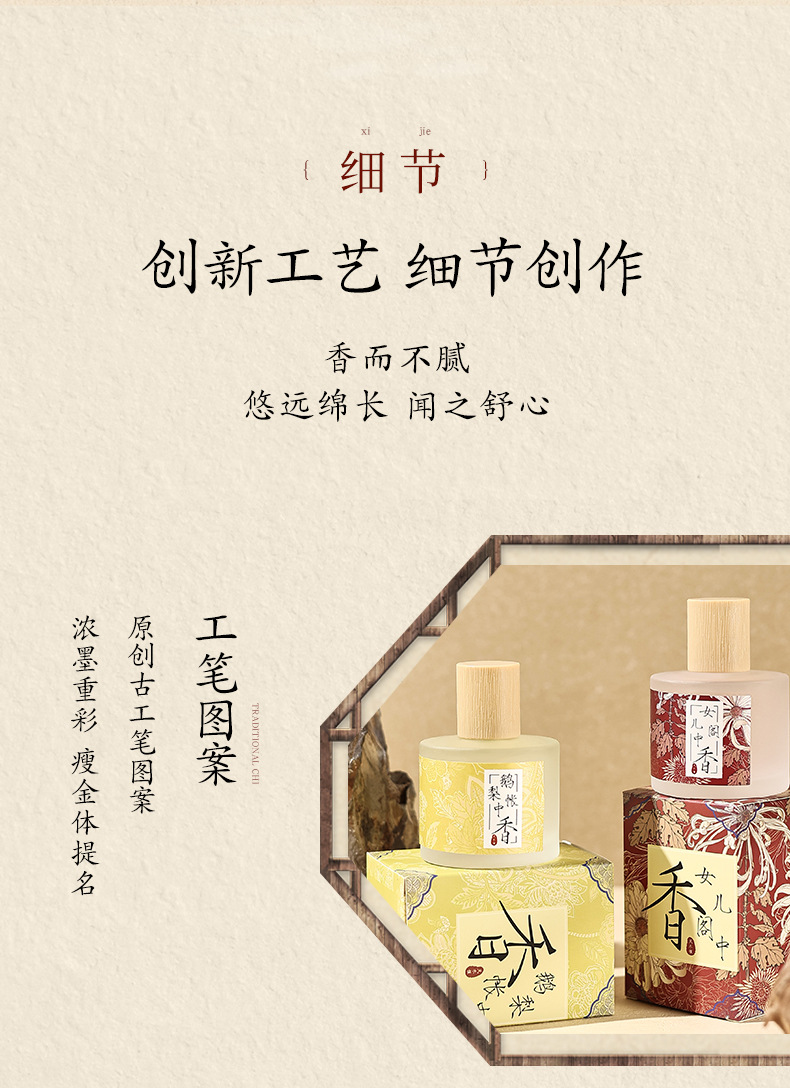 Xiaocheng Yixiang's new national trend ancient-style women's perfume, student long-lasting light fragrance, Douyin bestseller men's perfume wholesale Item Picture