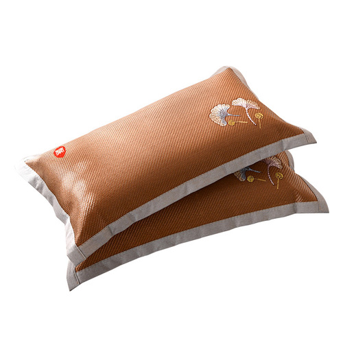Summer Ice Silk Cooling Buckwheat Husk Pillow Pillow Core Pair of Cervical Support to Help Sleep Lunch Break Massage for Dormitory Students