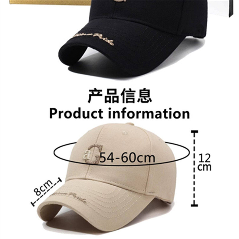 Baseballkappe Herren modisch Trend Ananas-Stoff Buchstaben-Logo Alltag vielseitig steife Kappe breite Krempe verkleinert Gesicht Enten-Schirmmütze