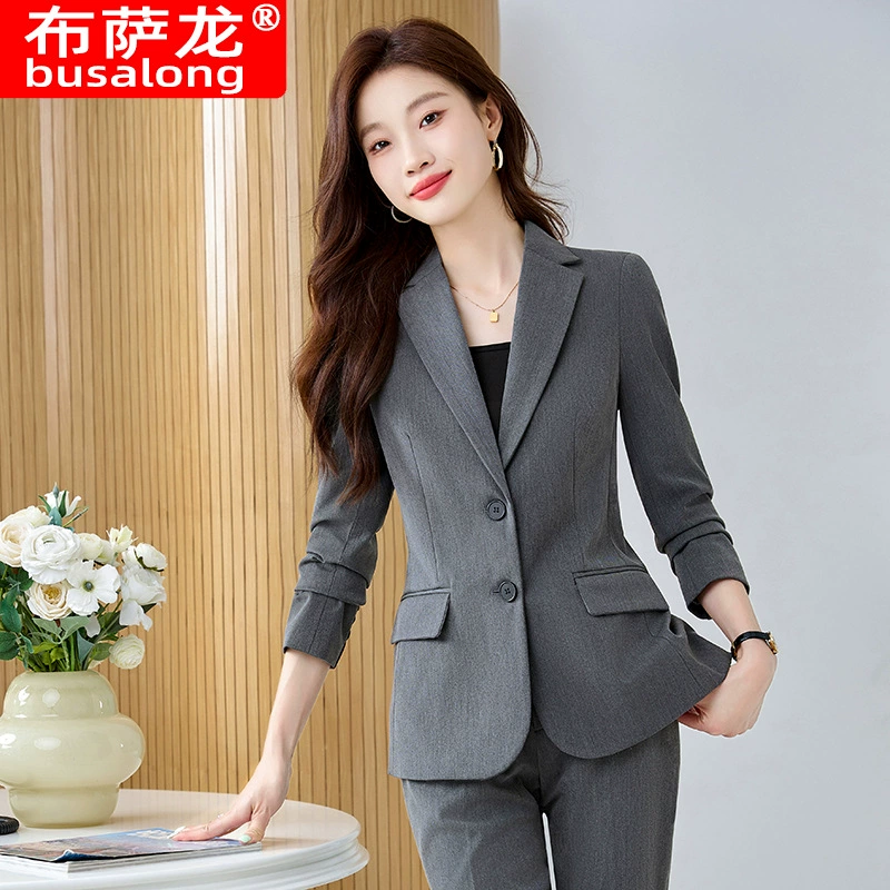 Новый стиль busalong busalong женский длинный рукав профессиональный костюм брюки костюмный комбинезон женский 6688