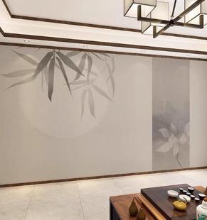 New Chinese Style Ink Bamboo Zen Tv Background Wall Wallpaper Living Room Sofa Ancient Style Mural Bedroom Classical Wall Covering