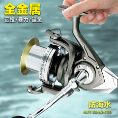 鱼线轮正品大物远投纺车轮路亚全金属渔轮海竿海钓锚鱼专用轮批发