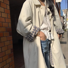 韩国东大门2025秋季新款休闲显瘦翻领单排扣长款显瘦风衣外套女