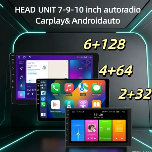 7/9/10 düymlük Android 13 avtomobil naviqasiyası, Carplay, IPS ekran, Bluetooth, GPS