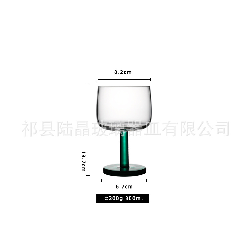 Simple creativo fondo grueso pequeña copa de vino de color soplado a mano copa de vino cristal de cristal conjunto de vino del hogar
