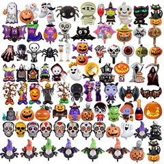 新しいハロウィンバルーンデコレーションアレンジメントアルミフィルムバルーンハロウィンテーマパーティーアレンジメント特殊形状アルミホイルバルーン