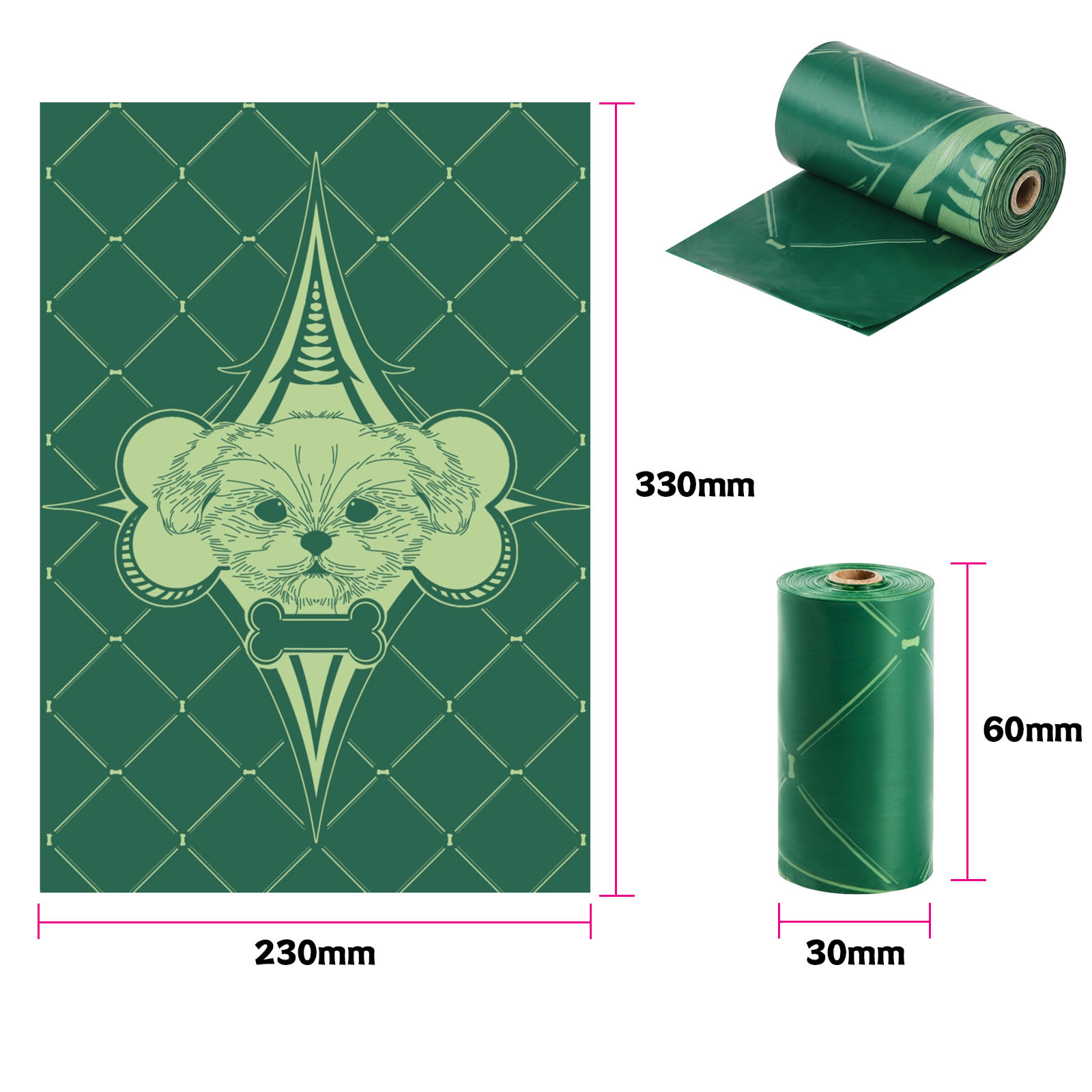 1.4 실크 생분해성 에메랄드 프린트