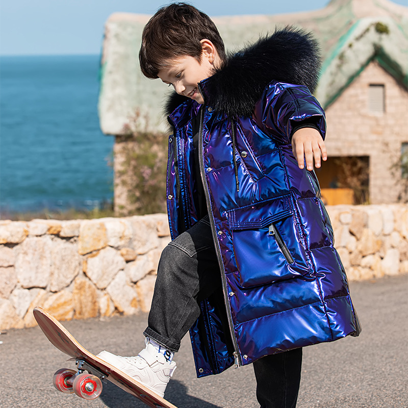 2020 Children's clothing new pattern children Down Jackets Korean Edition thickening Bright surface Duck Western style CUHK Boy Down Jackets