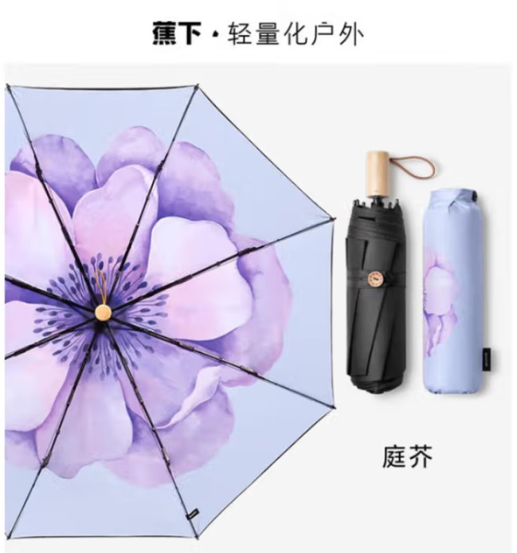 カンナ下日焼け止めカプセル傘五つ折り日除け傘紫外線防止ポケットコンパクト日除け傘花影|undefined