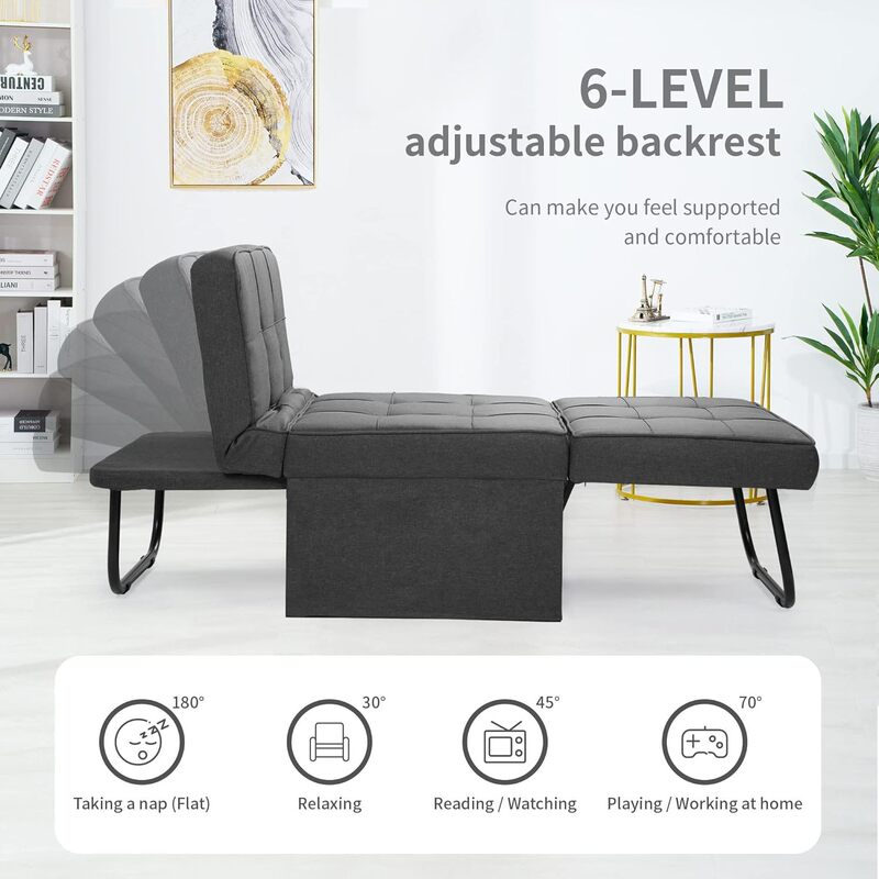Sofa Bed Folding Sofa Bed with Adjustable Backrest Modern Convertible Chair for Living Room Apartment Office Sofa Bed Folding Sofa Bed with Adjustable Backrest Modern Convertible Chair for Living Room Apartment Office