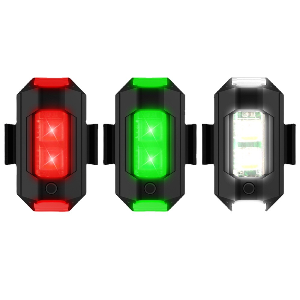 Luz de avión locomotora eléctrica motocicleta chasis luz trasera luz de advertencia USB recargable luz decorativa faro