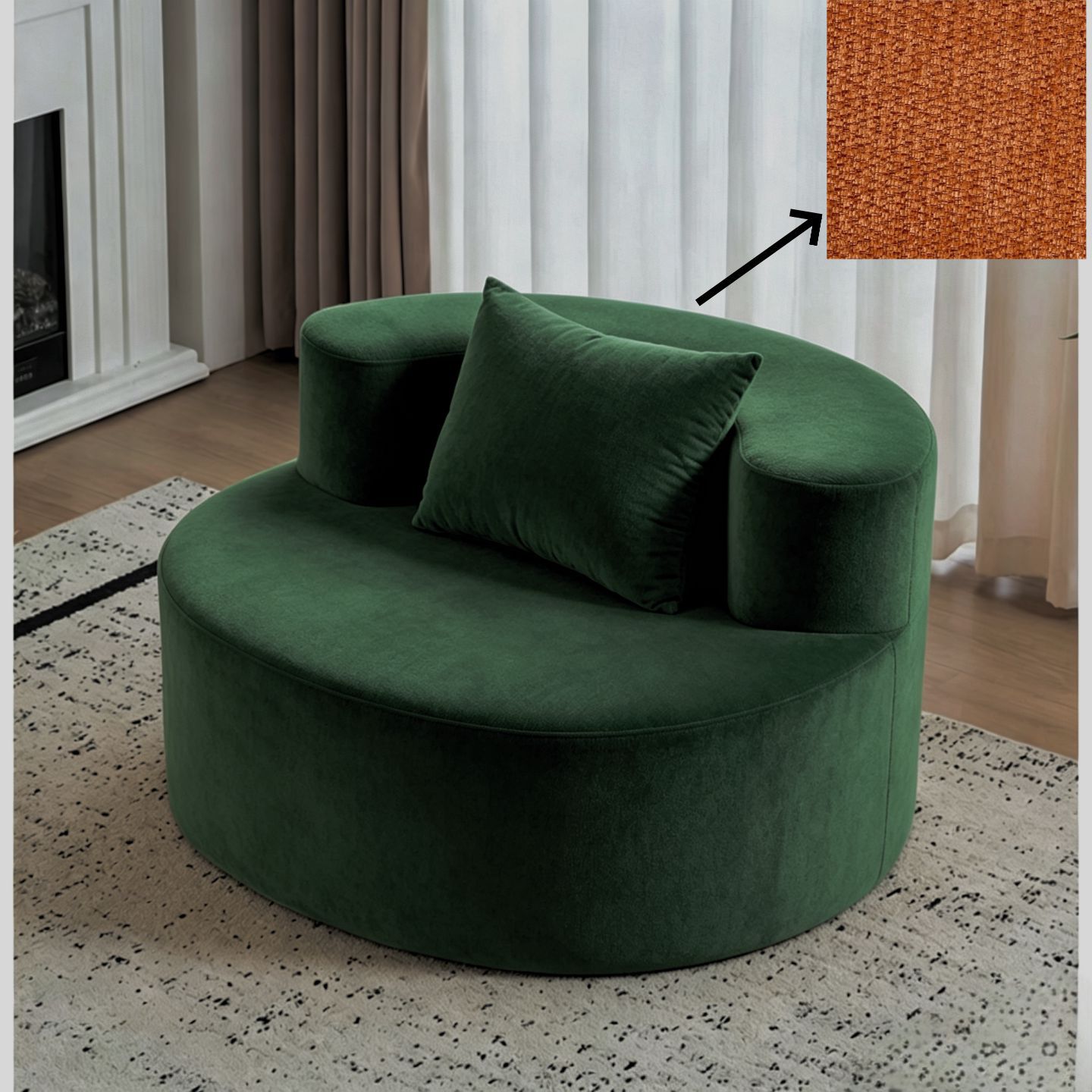 Sofá de compresión transfronteriza de comercio exterior sofá perezoso redondo para dormir y acostarse en la sala de estar dormitorio simple ocio sofá individual