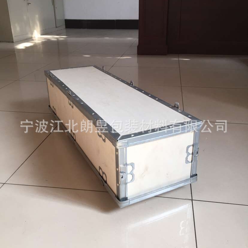 定制尺寸卡扣式可拆卸钢边木箱耐用物流环保重型机械加厚运输木箱