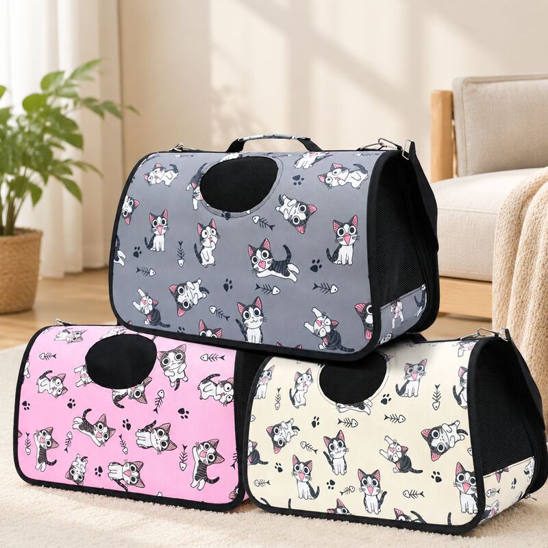 Cat carrier, portable pet travel bag, foldable and breathable, with handles, suitable for cats and other pets, and can be used as an airline-approved pet carrier