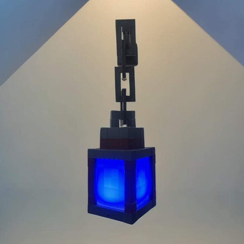 Minecraft Glowing Lantern Night Light Rechargeable Game Torch Light Peripheral Children's Bedroom Ambient Light Lighting