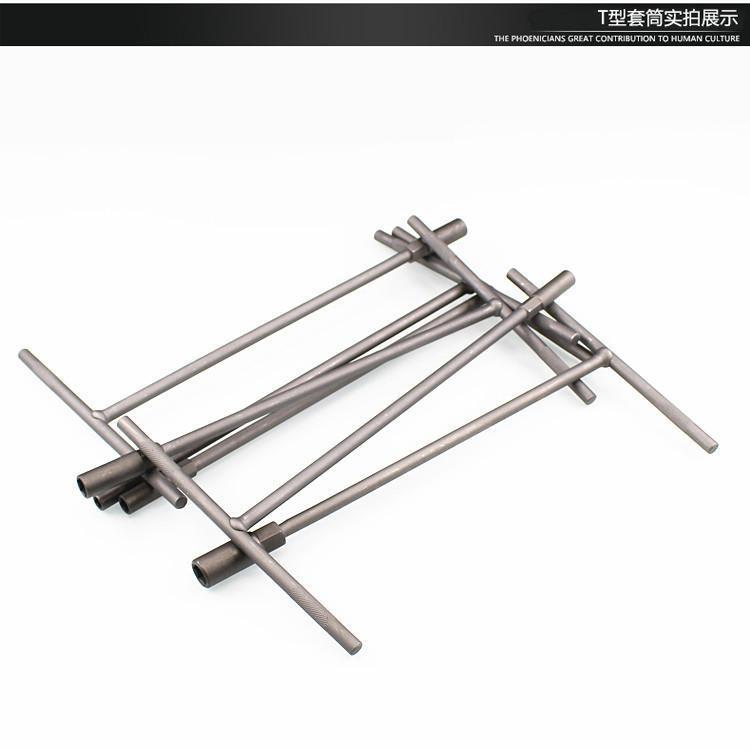Motocicleta alargada en forma de T llave de enchufe en forma de T llave en forma de T herramienta de reparación de la máquina de coche eléctrico hexagonal exterior