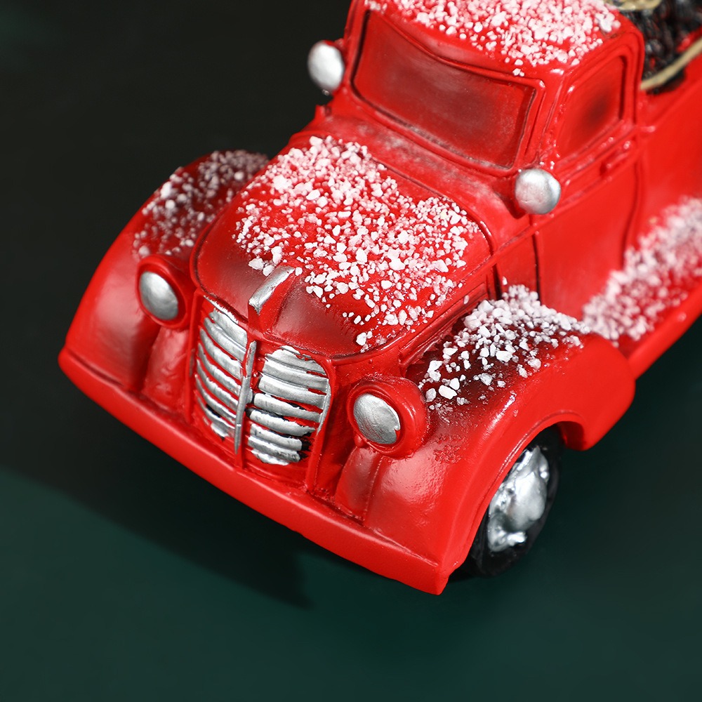 Navidad creativa decoraciones de automóviles kart rojo resina artesanía decoración para el hogar regalos de Navidad