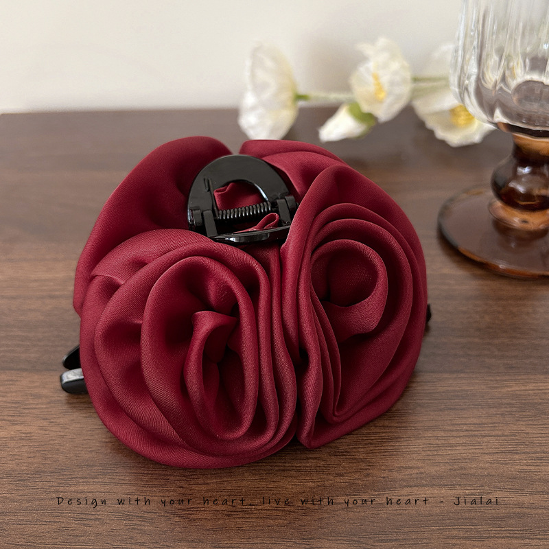 Flores rascar flores clip de cabello hembra cártamo rascar detrás del cerebro clip de pescado clip de cabello toque para el cabello