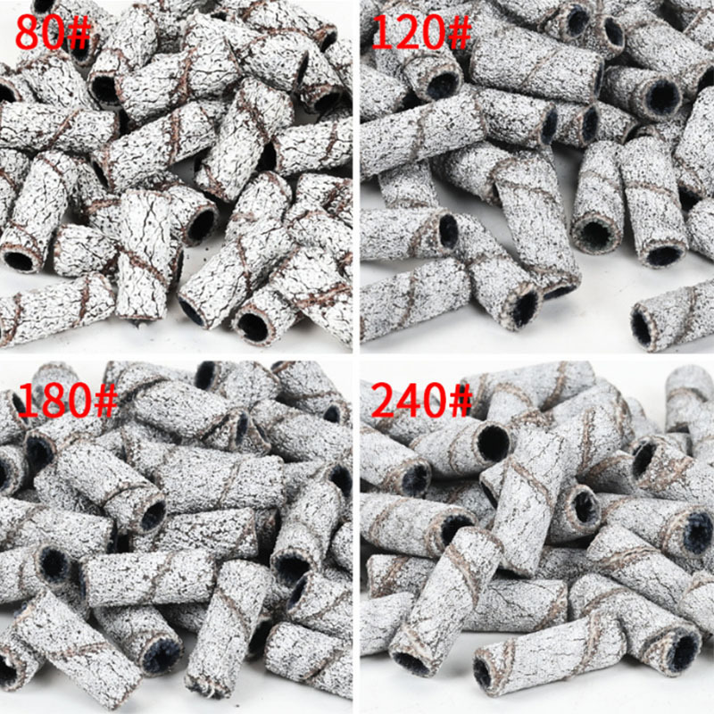 Anillo de arena de manicura pequeño rodamiento mini con anillo de arena de 3 mm anillo de arena de cabeza de pulido 50pcs / pack