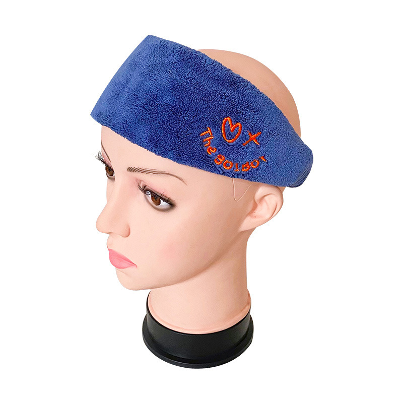 Cartoon animal bordado logotipo personalizado bandana de cabello para mujeres lavar la cara maquillaje banda de cabello antideslizante tocado comercio exterior suministro directo