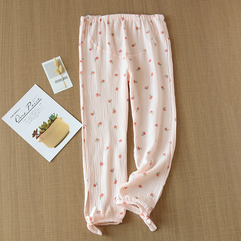 LHピンクピーチクレープマタニティパンツ